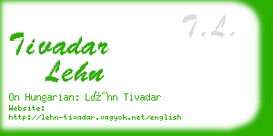 tivadar lehn business card